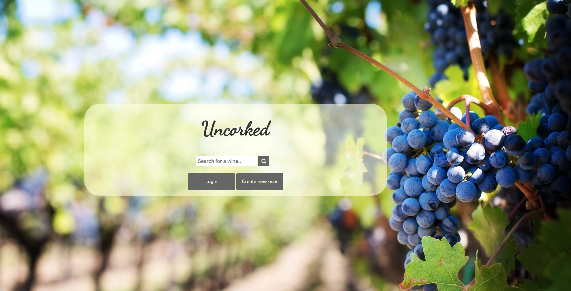 thumbnail image of Uncorked webpage